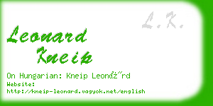 leonard kneip business card